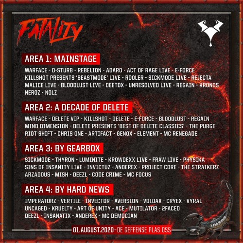 Fatality Raw Outdoor Line Up Fatality Raw Outdoor Line Up